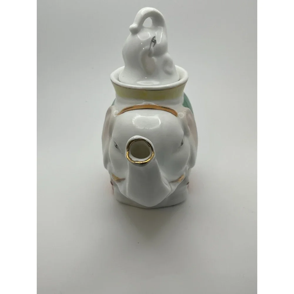 Vintage Hand Painted Chinese Elephant Tea Pot Zhongguo‎ Zhi Zao 8